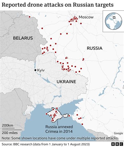 Drone strikes on Russia